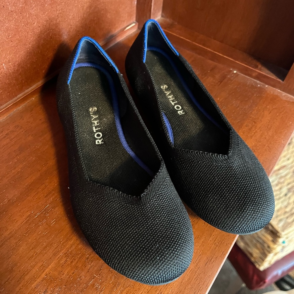 Rothy’s Classic Black Flat Size 8